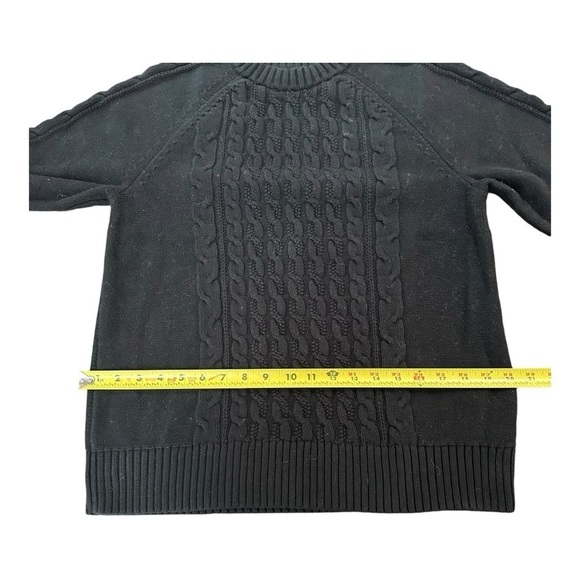 GAP Black Cable Knit Crewneck Sweater Maternity Women’s Medium - Picture 7 of 12